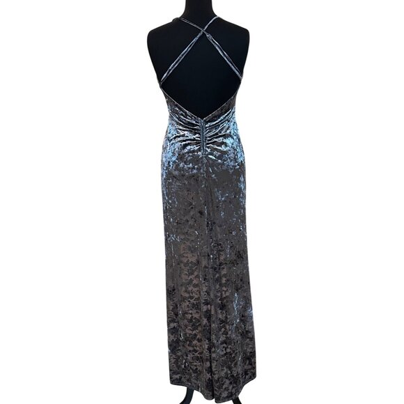 City Triangles Metallic Silver Gray Formal Dress Polyester Blend Junior Size 7 - Picture 2 of 16